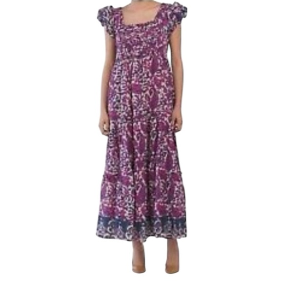 House of Harlow 1960 Dresses & Skirts - House of Harlow 1960 pink and blue floral  midi/maxi poplin cotton dress Sz L